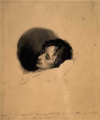 John Keats on his deathbed