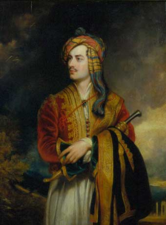 Lord Byron in Albanian dress