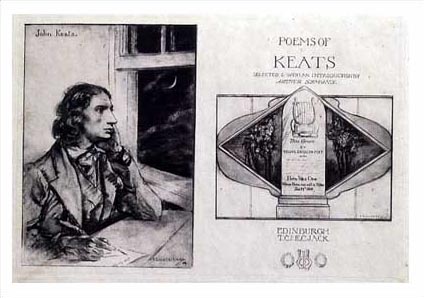 <p>J. S. Hartrick etching of John Keats 1906</p>