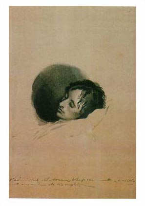 <p>John Keats on his deathbed, Joseph Severn</p>