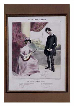 <p>Caricature of Lord Byron and Teresa Guiccioli</p>