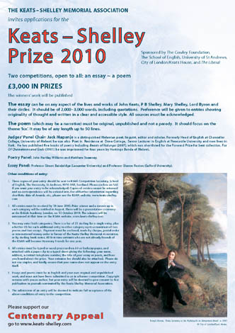 Keats Shelley Prize 2010 Copia